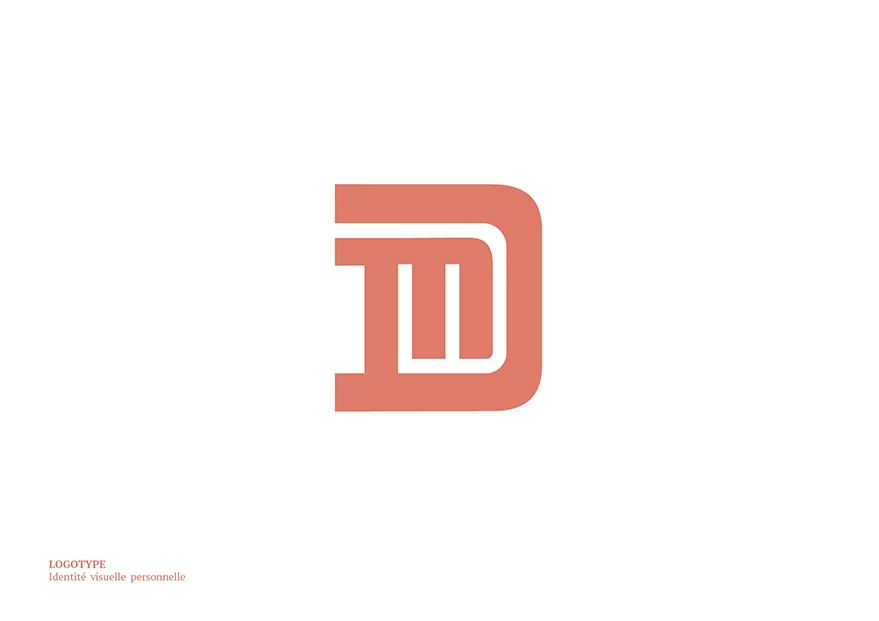 logo D et M couleur corail