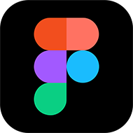 logo figma, avec couleur vert, mauve, rouge, orange, bleu